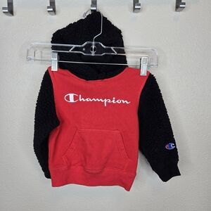Champion Kids Red and Black Hoodie